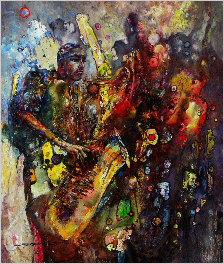 JOHN COLTRANE 67 x 57 cm - © Marek Szmidel